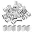 thumbnail image 1 of Uxcell 5/32" 4mm Aluminio Crimpado Manga Doble Ferrule para Cable de Acero, Paquete de 25, 1 of 5