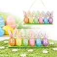 thumbnail image 7 of Easter Hanging Bunny Egg Ornaments Set - Colorful Eggs with Plush Rabbit Ears for Wall, Door, Mantel Decor, Spring Party and Home Holiday Decoration, 9.05 Inch, 7 of 7