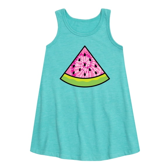 Instant Message - Tie Dye Watermelon - Toddler & Youth Girls A-line Dress