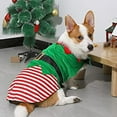 thumbnail image 5 of JYYYBF Pet Christmas Outfit Elf Costume Striped Vest with Light Cosplay Clothes for Dog Cat, 5 of 9