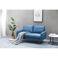 thumbnail image 5 of Kingway Furniture Hambrok Velvet Living Room Loveseat in Prussian Blue, 5 of 9