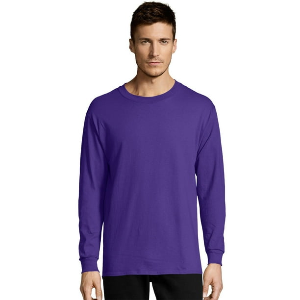 Hanes - Hanes Mens 5.2 oz Comfortsoft Heavyweight T-Shirt, 2XL, Purple ...