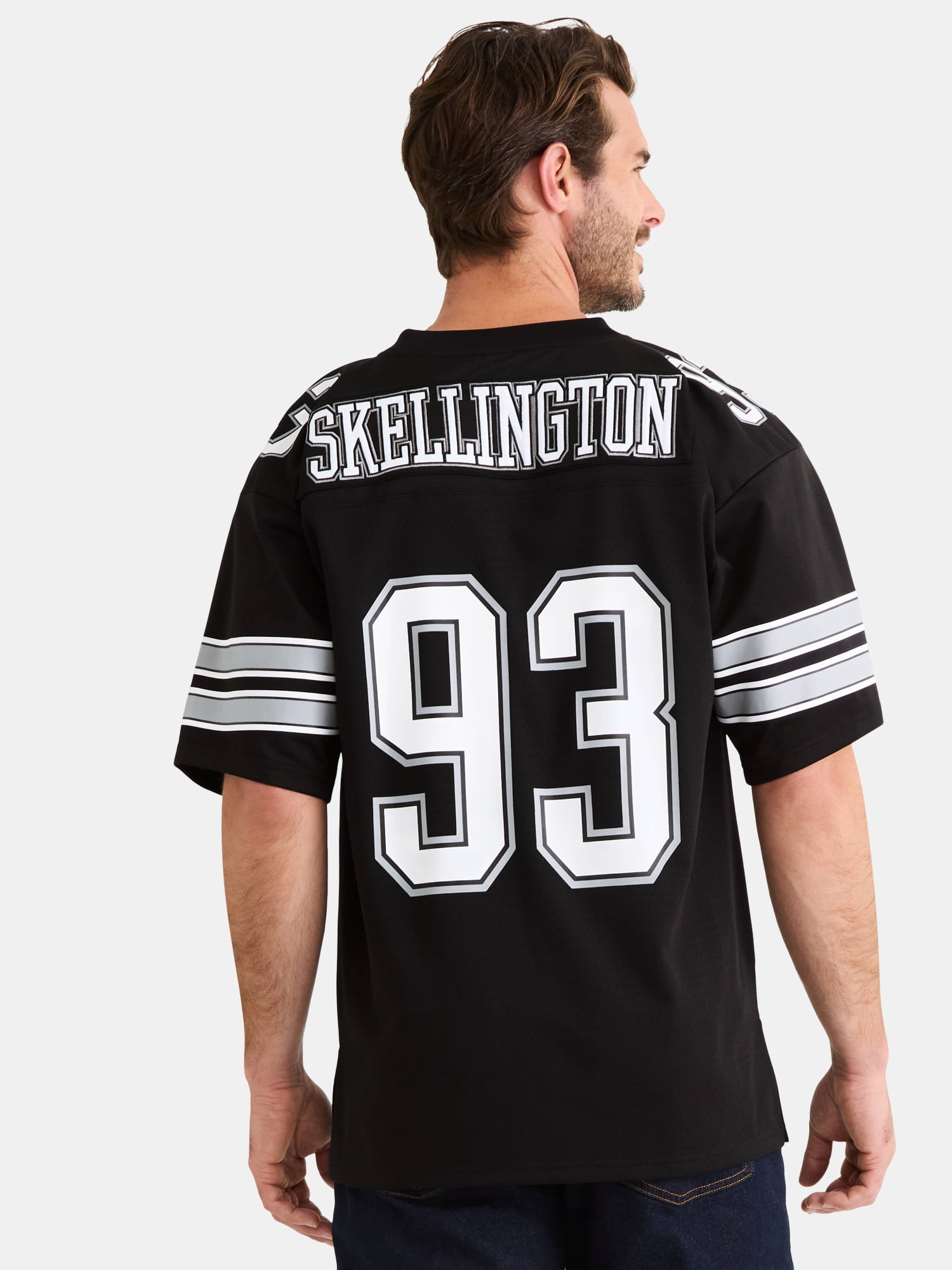 Nightmare Before Christmas Men's & Big Men's Jack Skellington Football Jersey, Sizes XS-3XL