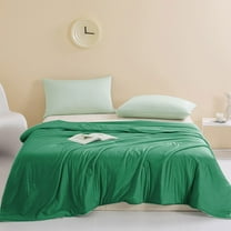 AZXY Quilts for Queen Bed,Lightweight Quilt,Skin Friendly Cooling Blankets for Summer,Breathable Washable Cotton Quilt for Hot Sleepers,200x150cm,Green