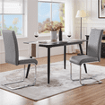 thumbnail image 5 of Topeakmart 2pcs Modern Faux Leather Dining Chairs for Kitchen Dining Room, Light Gray, 5 of 8