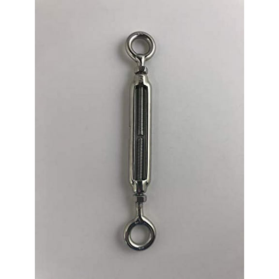 Stainless Steel (316) M5 (3/16") 5mm Turnbuckle Eye and Eye with Locknuts Marine Grade M5 Metric Thread