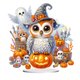 thumbnail image 2 of Adornos Acrílicos Golden Retriever Halloween Con Forma Especial, 2 of 7