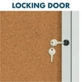 thumbnail image 7 of Quartet 2363 24 in. x 36 in. Enclosed Indoor Cork Bulletin Board with 1 Hinged Door - Tan Surface, Silver Aluminum Frame, 7 of 7