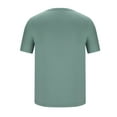 thumbnail image 3 of YLSDY Mens T-Shirts Short Sleeve Quick Dry Workout T Shirt Big and Tall Men Summer Fitness Gym Basic Tee Tops Sport Clothes Green XL, 3 of 7