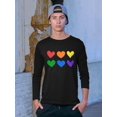 thumbnail image 2 of Colorful Hearts Pride Design Tee Long Sleeve Men's, 2 of 4