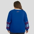thumbnail image 5 of Women's WEAR by Erin Andrews Royal Buffalo Bills Plus Size Sport Long-Sleeve T-Shirt, 5 of 5