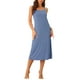 thumbnail image 2 of INSPIRAR CHIC Vestidos de Noche para Mujeres Sin Mangas con Tirantes Espagueti Cuello Redondo Primavera Verano Vestido de Dormir 2XL Azul, 2 of 6