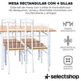 thumbnail image 2 of Comedor 4 Sillas Y Mesa Juego de Comedor Madera MDF Moderno Minimalista 4 Personas una Estructura De Metal Resistente Y Estable, 2 of 7