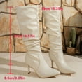 thumbnail image 5 of Elegant Stiletto Knee High Boots with Buckle Detail for Women - Fashionable Leather Dress Boots Ideal for Fall and Winter Riding Style, 5 of 8
