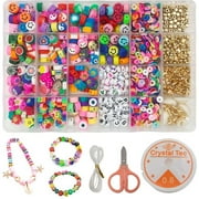 Clay Beads Set For Jewelry Making Diy Beaded Bracelet Necklace Accessories Kit Cute Fruit Smile Resin Beads Handmaking