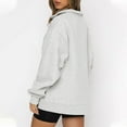 thumbnail image 2 of DAKIMOE Oversized Half Zip Sweatshirt Long Sleeve Sweater (Women’s), 2 of 4