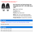 thumbnail image 2 of Rear Rearward Leaf Spring Hanger Set - Compatible with 1999 - 2015 GMC Sierra 1500 2000 2001 2002 2003 2004 2005 2006 2007 2008 2009 2010 2011 2012 2013 2014, 2 of 2