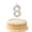 B, variant on Birthday Number Candles, Colorful Ribbon Pattern Cake Topper Wax Candles for Birthday Party Anniversary Decorations and Celebration Cake Supplies