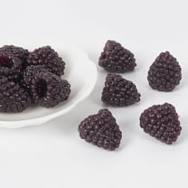 OFFIGAM 12Pcs Black Fake Raspberry Photo Prop Durable Decorative Fruit Model for Kitchen and Party Display