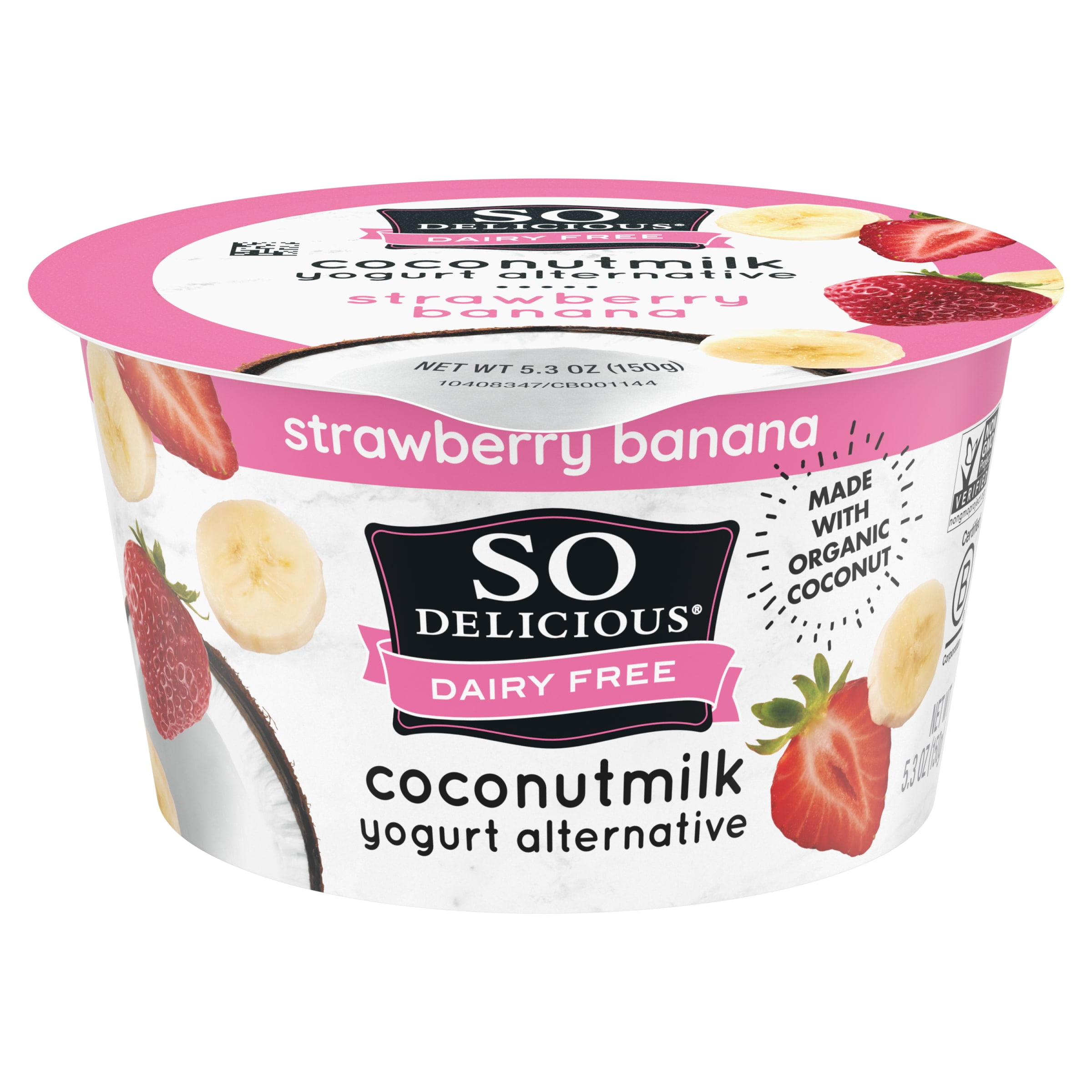 So Delicious Dairy Free Strawberry Banana Coconut Milk Yogurt, 5.3 Oz.