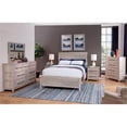 thumbnail image 3 of Bowery Hill Modern Farmhouse White-washed Wood King Double Panel Bed, 3 of 7