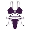 thumbnail image 3 of WILLBEST Traje de Baño Dama conjunto de Bikini de Mujer Tanga Bikini de Dos Piezas Traje de Baño Ajustable Sexy Traje de Baño con Anillo, 3 of 4