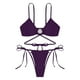thumbnail image 3 of WILLBEST Traje de Baño Dama conjunto de Bikini de Mujer Tanga Bikini de Dos Piezas Traje de Baño Ajustable Sexy Traje de Baño con Anillo, 3 of 4