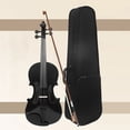thumbnail image 1 of Violín 4/4 Violín negro hecho a mano Violín acústico ligero para educación musical, 1 of 9