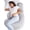Cooling Gray, variant on Cooling Pregnancy Pillow,Original F Shaped Maternity Pillow for Pregnant Women with Adjustable Wedge Pillow, Full Body Support Pregnancy Pillows for Side Sleeping with Velvet Cover, Light Grey