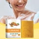 thumbnail image 5 of Barra de jabón iluminador de cúrcuma orgánica con limón y ácido kójico - 100 g de limpiador facial y corporal natural - unifica el tono de la piel, reduce las líneas finas y las arrugas - mascarilla, 5 of 7