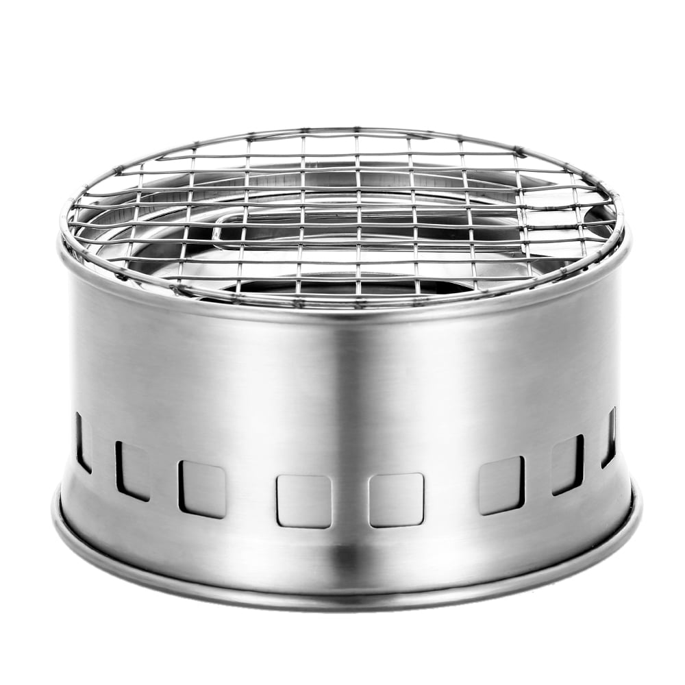 TOMSHOO Portable Folding Windproof Wood Burning Stove Compact Stainless Steel Stove Camping Hiking Backpacking Picnic BBQ