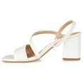 thumbnail image 3 of Journee Womens Lirryc Open Square Toe Block Heel Sandals, Widths Available, 3 of 10