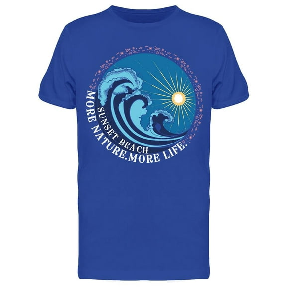 Waves On The Sunset T-Shirt Men -Image by Shutterstock, Male Medium
