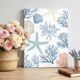 thumbnail image 2 of Canvas Wall Art, Coral Coastal Framed Canvas Prints for Kitchen Bedroom, Summer Beach Starfish Nautical Shell Small Gallery Wrapped Wall Decor for Home Office, Gifts, 8"x12" Ship Next Day, 2 of 9