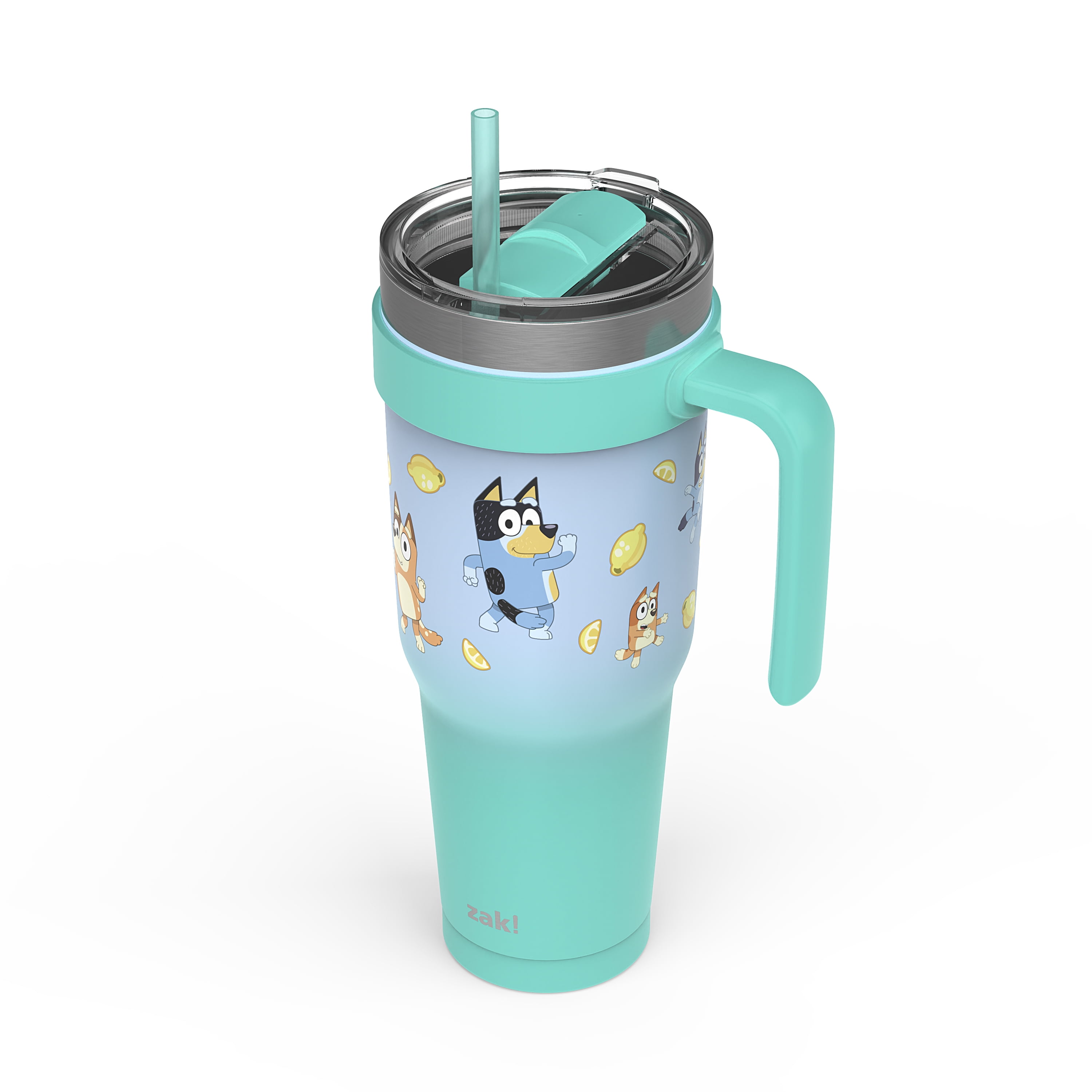 Bluey 40oz Double Wall Stainless Steel Waverly Straw Tumbler with Handle
