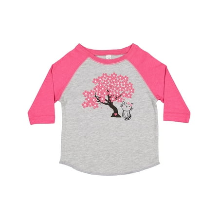 

Inktastic Japanese Cherry Tree Kitty Cat Gift Toddler Toddler Girl T-Shirt