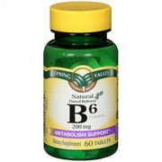 Spring Valley: Natural Timed Release 200 Mg Metabolism Support B6 Vitamin Dietary Supplement, 60 Ct