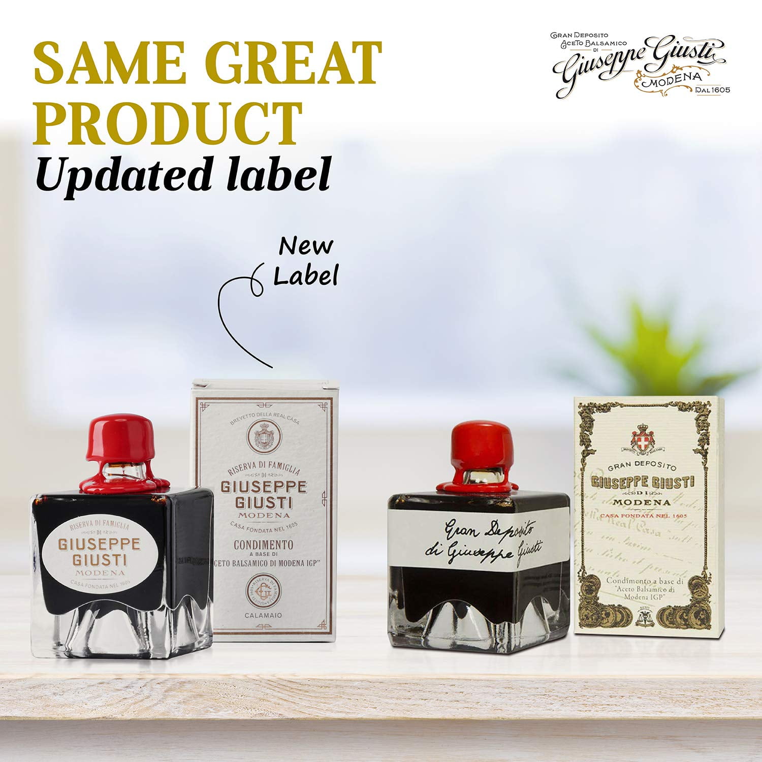 Giusti Family Reserve Balsamic Vinegar-Based Condiment – Premium Italian Condiment Based on Aceto Balsamico di Modena, Rich, Matured Flavor for Salads, Marinades & Drizzling, Made in Italy - 1.7 fl o