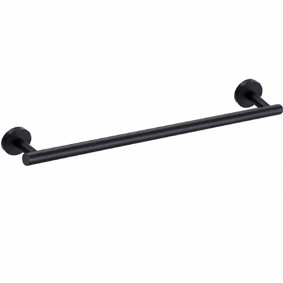 Matte Black Towel Bar, 24 Inch Stainless Steel Wall Mount Hand Towel Rack for Bathroom Kitchen