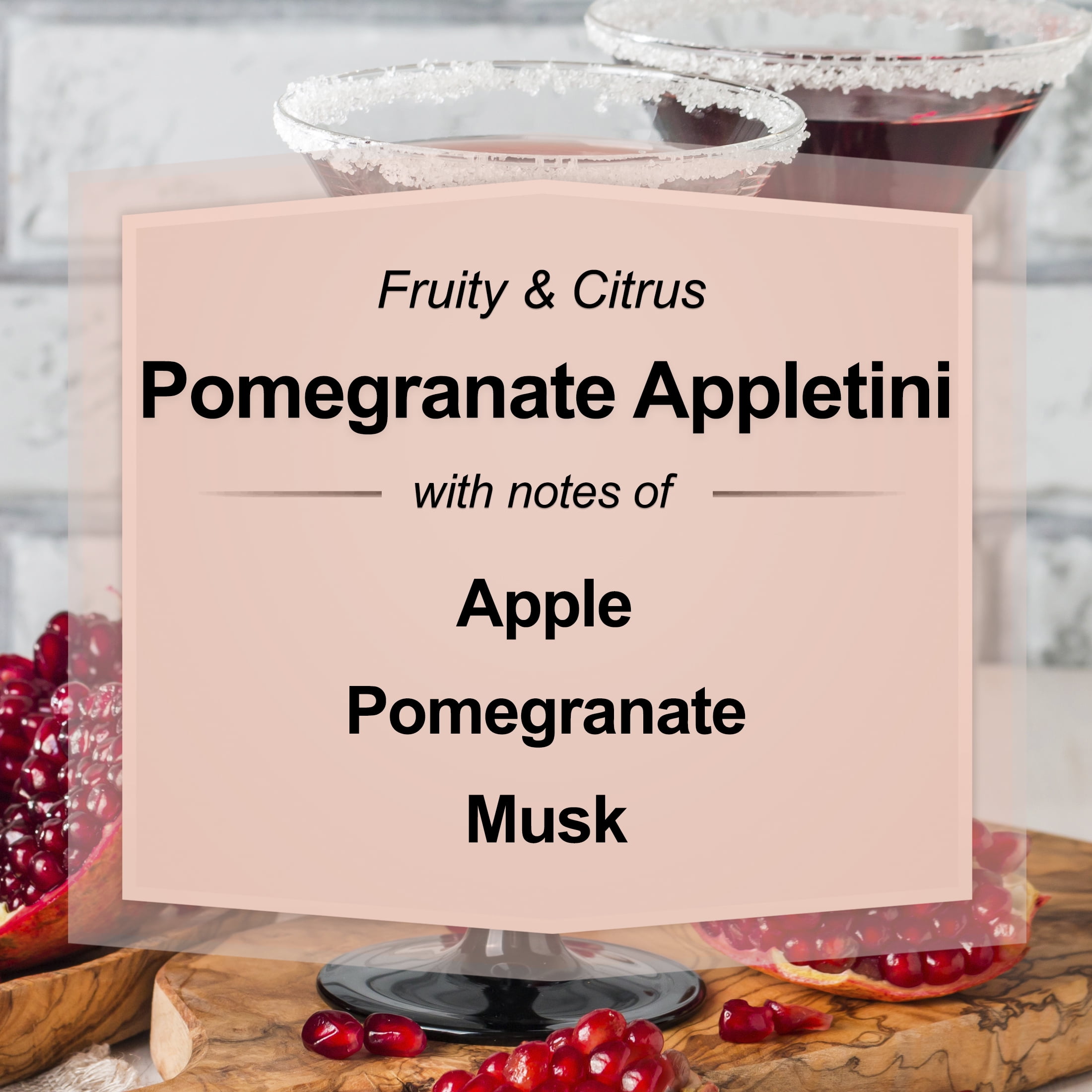 (3 pack) Mainstays Single-Wick Twist Glass Jar Scented Candle, Pomegranate Appletini, 7oz.