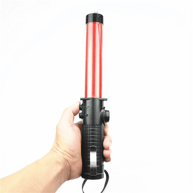Traffic Batons, Traffic Control Stick,Safety Light Batons, Signal Batons for Parking and Airports, 30cm, 2pcs