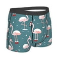 thumbnail image 3 of Kll Elegant Flamingo Wearing A Christmas Hat Men'S Cotton Boxer Briefs Underwear-Large, 3 of 9