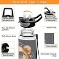 thumbnail image 4 of Mother's Day Bear Sunglasses Sports Water Bottle Portable Travel Mug 32oz BPA Free Leak Proof Straw Transparent Tritan for Gym Yoga Cycling Camping, 4 of 7