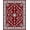 Red, Pattern 1, variant on ODIKA 4'x6' Machine Washable Non-Slip Area Rug, Crimson Medallion Entrance With Embossed Trophy Symbol High Traffic Rug, Red, 676309