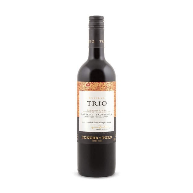 Pack de 4 Vino Tinto Trio Cabernet Sauvignon Shiraz Cabernet Franc 750 ml