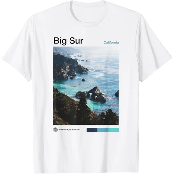 Hot Trending Big Sur Travel Art - California Souvenir Usa - American T-Shirt S-5Xl Birthday Gifts; For Men & Women