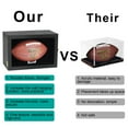 thumbnail image 6 of Football Case Display Case Wall Mount Full Size Wooden Football Box Memorabilia w/98% UV Acrylic Door Holder Transparent Signed Protective Shelf (1 Ball Black), 6 of 6