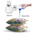thumbnail image 6 of Waterproof Outdoor Throw Pillows with Inserts 12"x20", Spring Flowers Soft Decorative Pillowcases for Couch Bedroom, Elegant Floral Pastoral Watercolor Botanical Pillow Covers for Sofa Living Room, 6 of 8