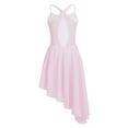 thumbnail image 2 of iEFiEL Girls Cross Back Ballet Dance Dress Lyrical Performance Dress Pink 11-12, 2 of 7