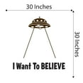 thumbnail image 4 of ALIENS I Want To Believe BEAM ME UP Spaceships Mars Planets Outer Space Science Fiction Stranger Teddy Bear Dino Dinosaurs Trucks Airplane Holiday Decorating Wall Decal Sticker - Size: 30 In X 30 In, 4 of 5